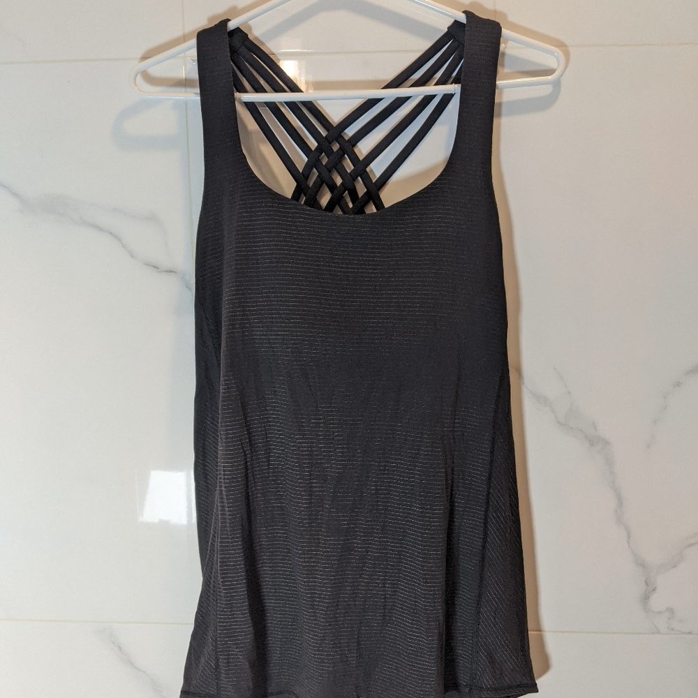 Women's Black Strappy Back Tank Top
